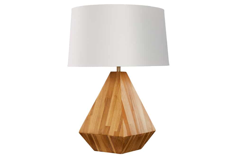 Tischleuchte Diamant 60cm Teakholz
