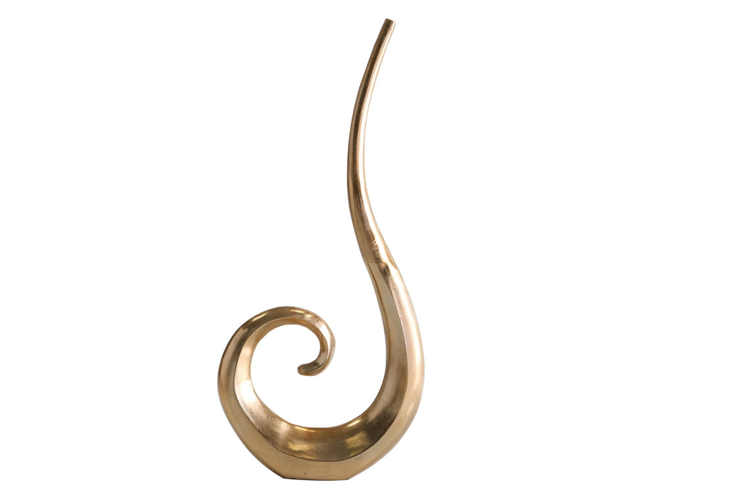 Vase WAVE XL 106cm gold aluminium