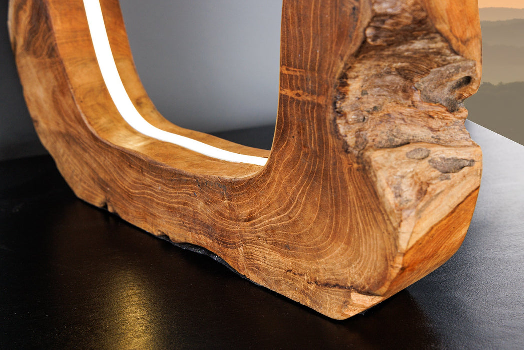 Tischleuchte Eco Art 45cm LED Streifen natur