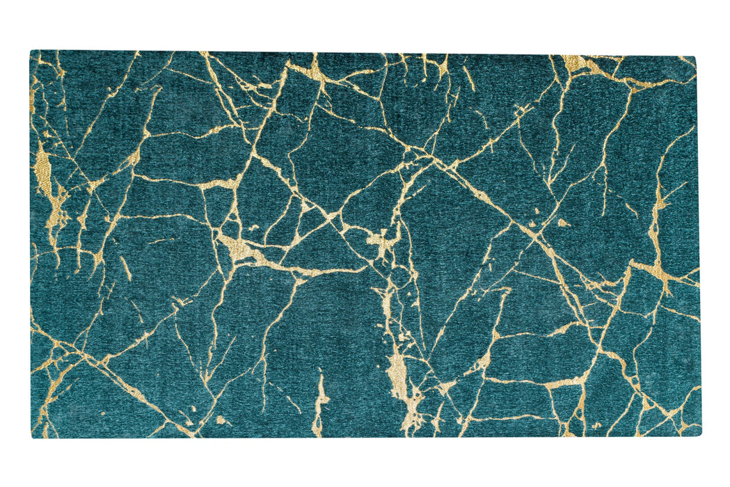 Teppich MARMOR 160x240cm grün blaugrün gold
