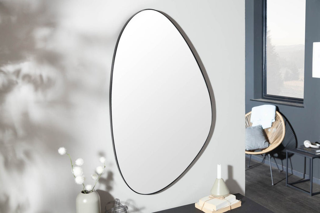 Wandspiegel Nella 90cm asymmetrisch Metall schwarz