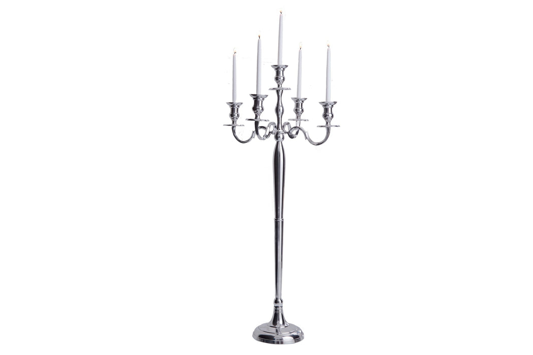 Kerzenständer Barock 120cm silber 5-armig