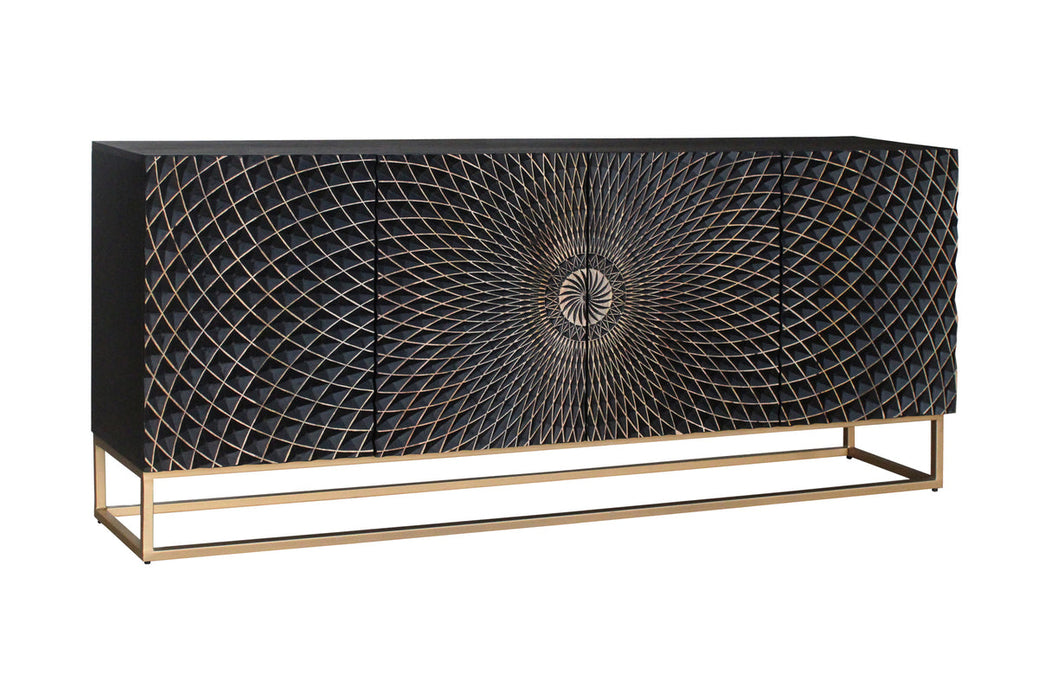 Sideboard Niesen 177cm Mango schwarz
