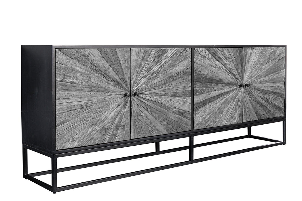 Sideboard Barcelona 180cm Mangoholz und graues Teakholz