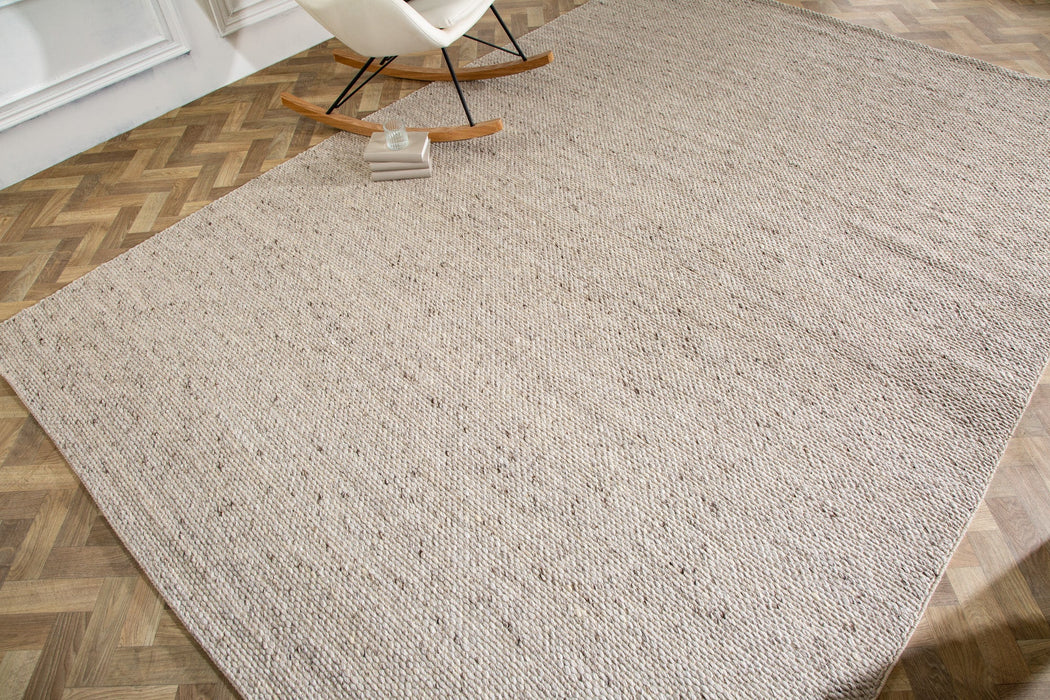 Teppich WOLLE 350x240cm silbergrau