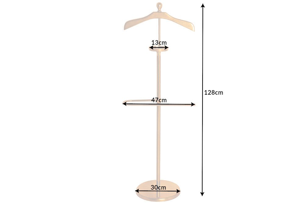 Valet Garderobenständer 130cm goldfarbenes Aluminium
