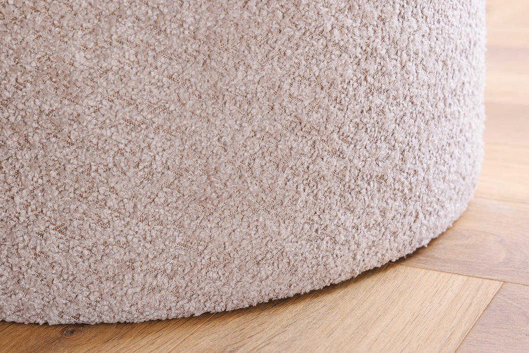 Hocker Barock Storage 50cm Bouclé Champagner