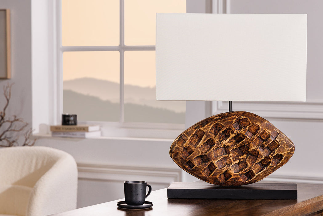 Tischleuchte Coral 50cm Akazienholz