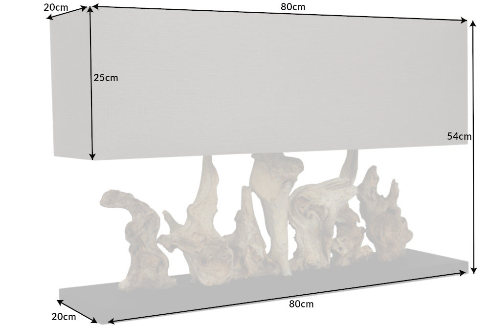 Tischleuchte Pure Unique 80cm beige Treibholz