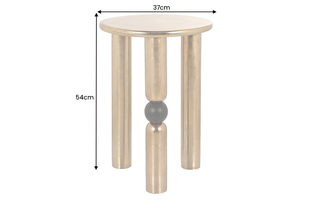 Couchtisch Conceptual 55cm w/ black bullet gold