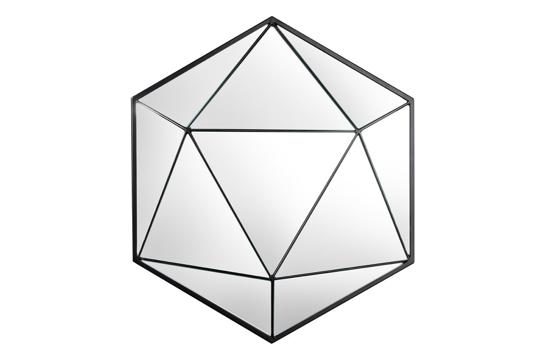 Wandspiegel Diamant 60cm schwarz