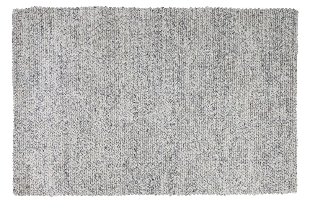 Teppich Blüten 240x160cm grau
