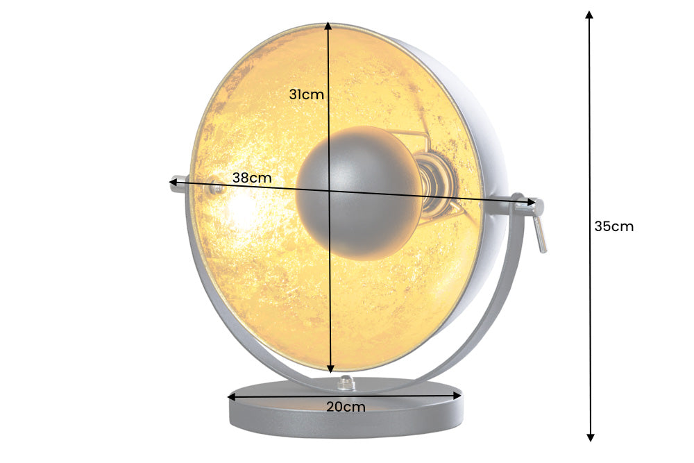 Tischleuchte Cam Set 40cm schwarz gold
