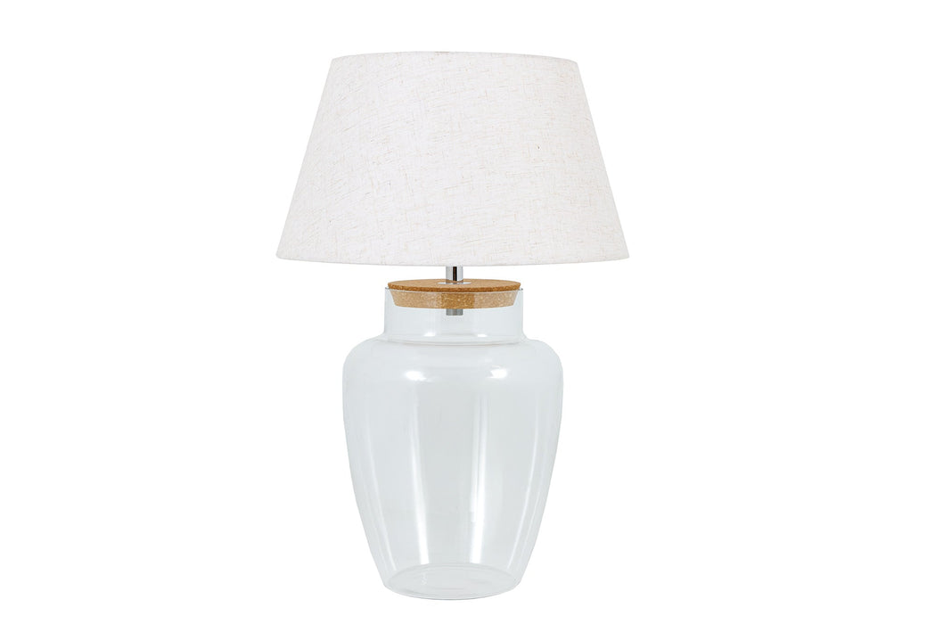 Tischleuchte Elegante 80cm Glas befüllbar