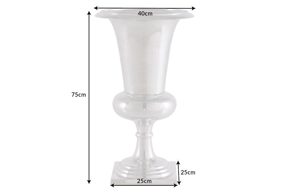 Vase Triumph 75cm silber aluminium