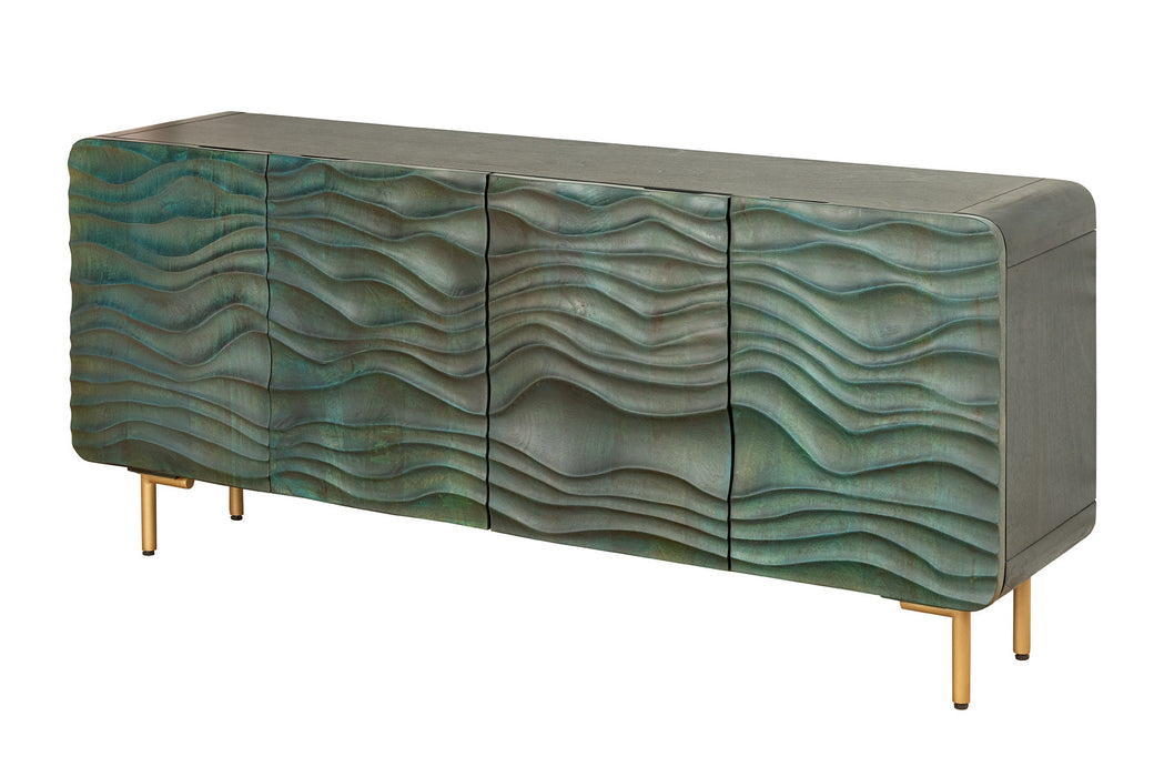 Sideboard Vagas 160cm türkis Mangoholz