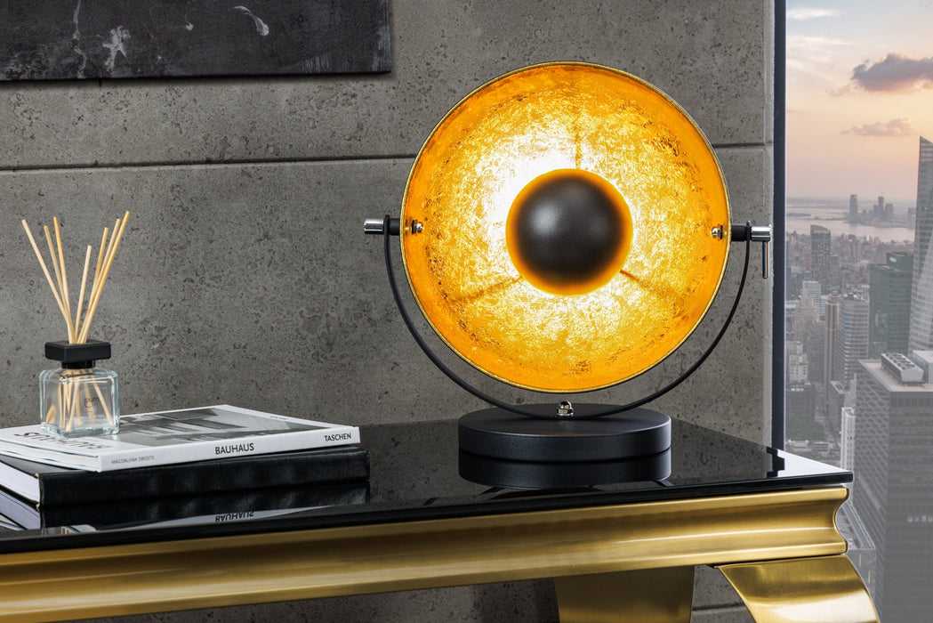 Tischleuchte Cam Set 40cm schwarz gold
