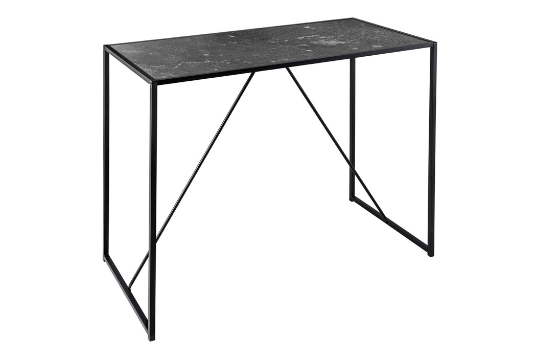 Stehtisch Sleek Line 120cm schwarz Marmoroptik