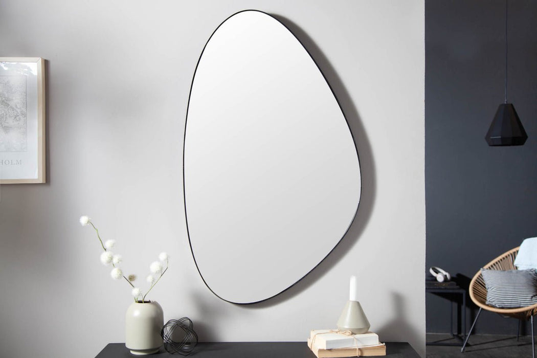 Wandspiegel Nella 90cm asymmetrisch Metall schwarz