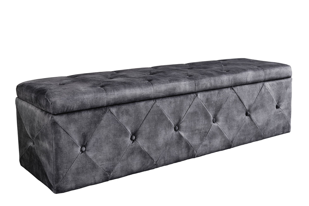 Bank Extravagancia 140 cm Mikrofaser antikgrau