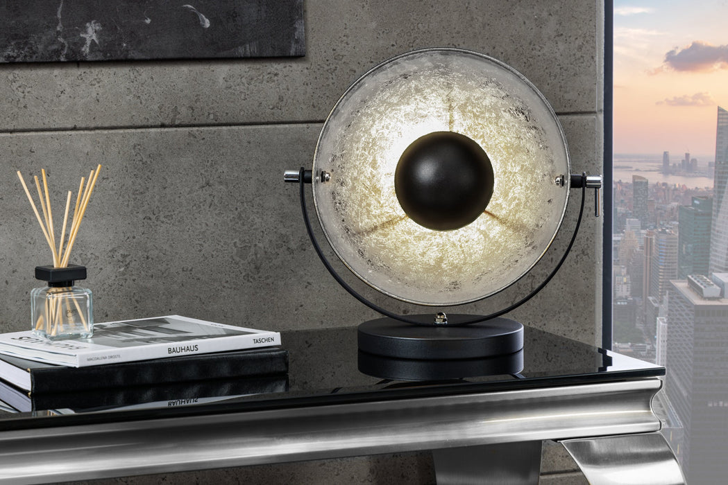 Tischleuchte Cam Set 40cm schwarz silber