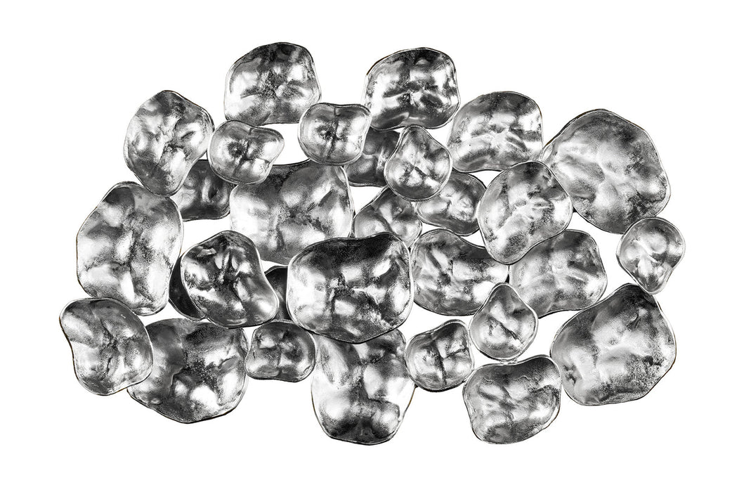 Wanddeko Variant 100cm silber handgefertigt
