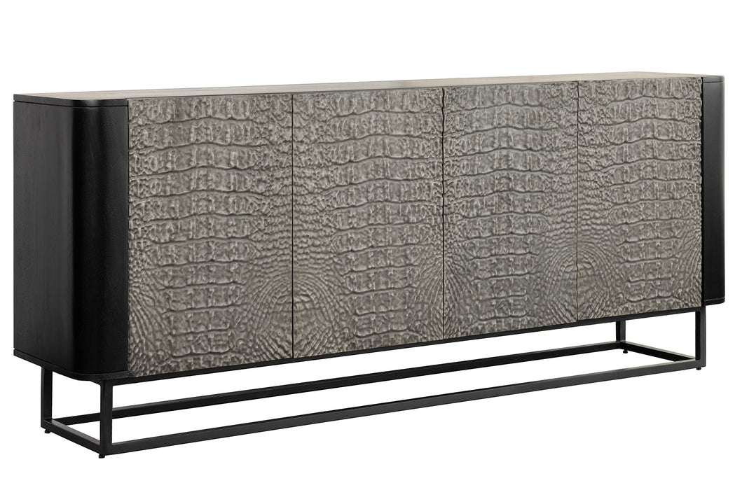 Sideboard Aligator 177cm grau schwarz