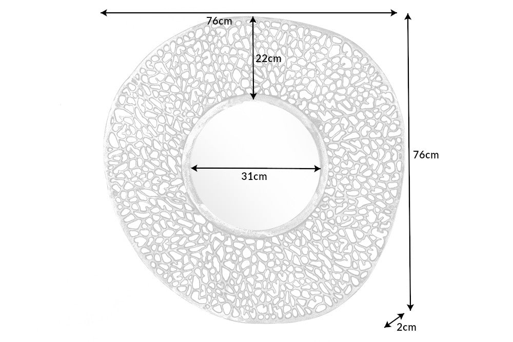 Wandspiegel Conceptual LEAF S 76cm silber