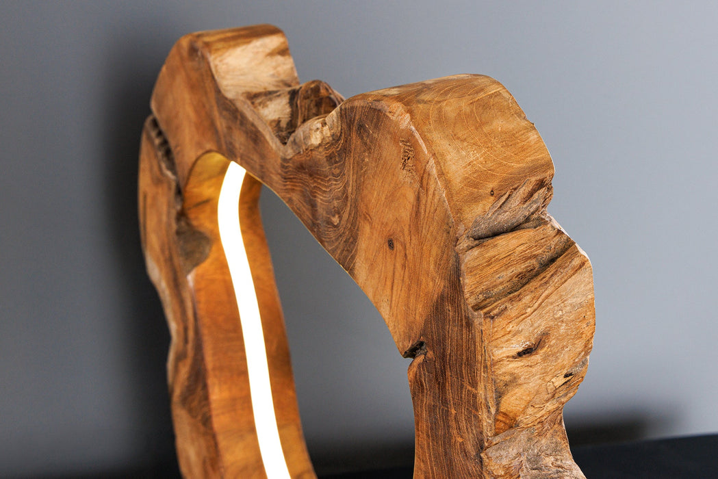 Tischleuchte Eco Art 45cm LED Streifen natur