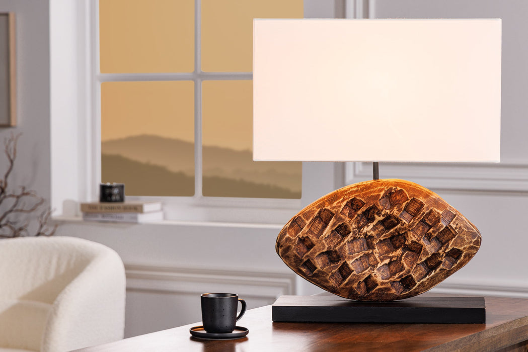 Tischleuchte Coral 50cm Akazienholz