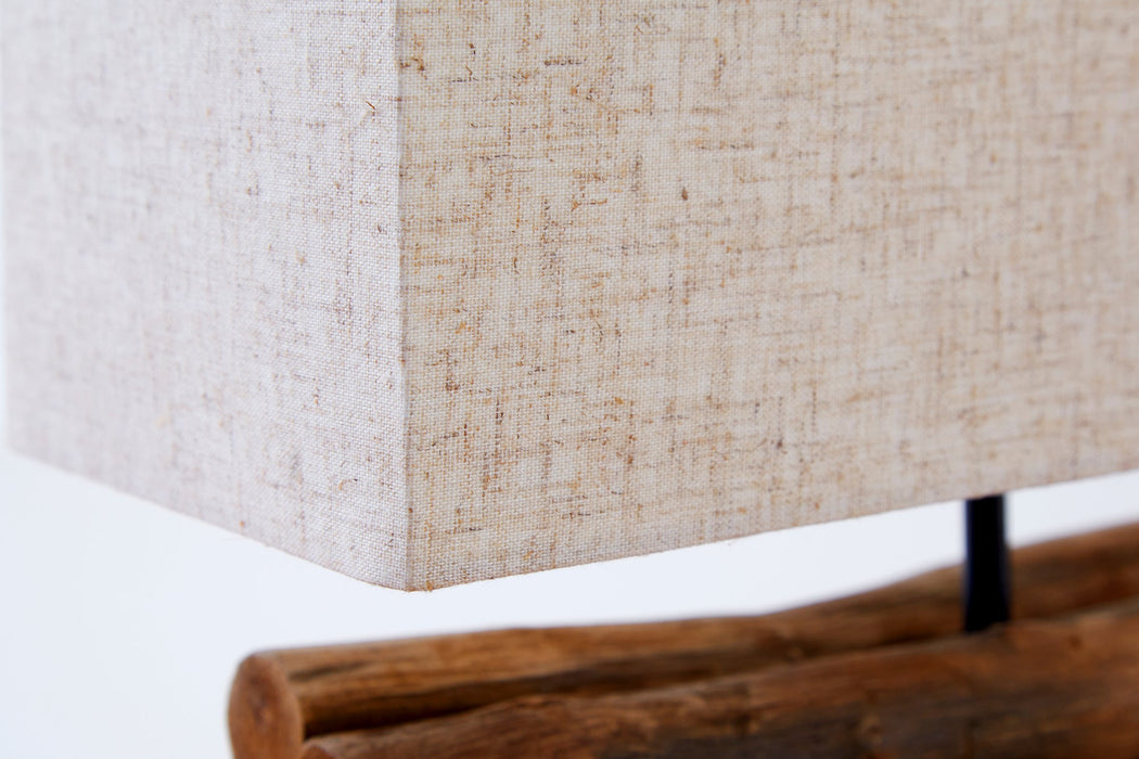 Tischleuchte Perifere Treibholz beige