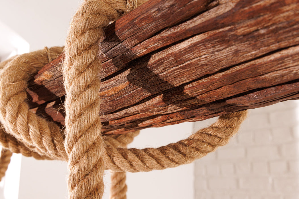 Pendelleuchte Pirat 110cm recyceltes Akazienholz natur