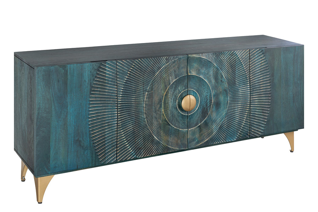Sideboard Rigi 180cm 3D Mangoholz türkis