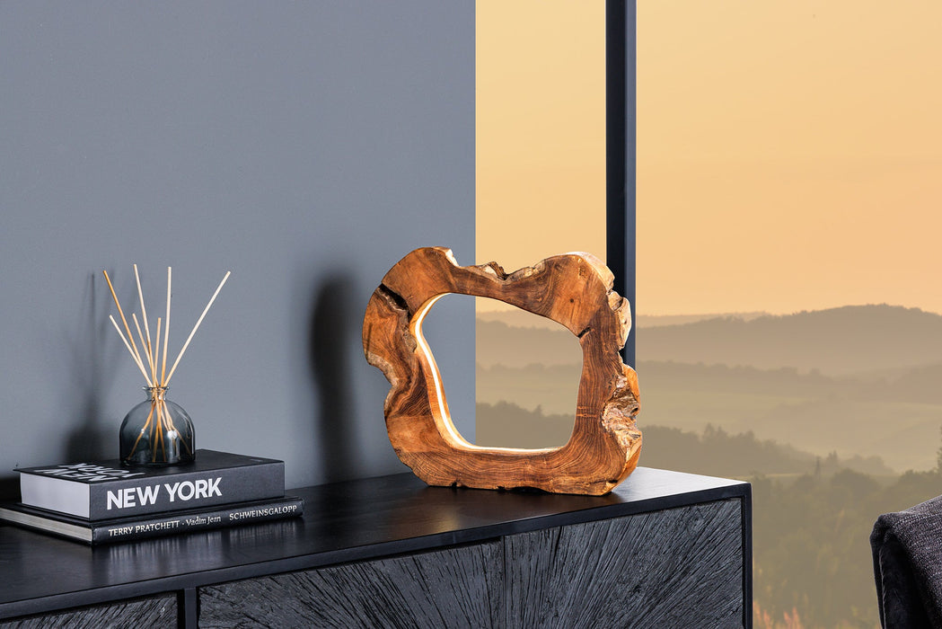 Tischleuchte Eco Art 45cm LED Streifen natur