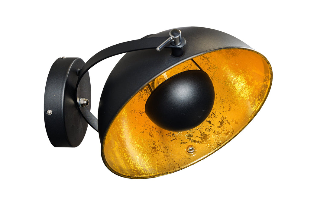 Wandleuchte Cam Set 40cm schwarz gold