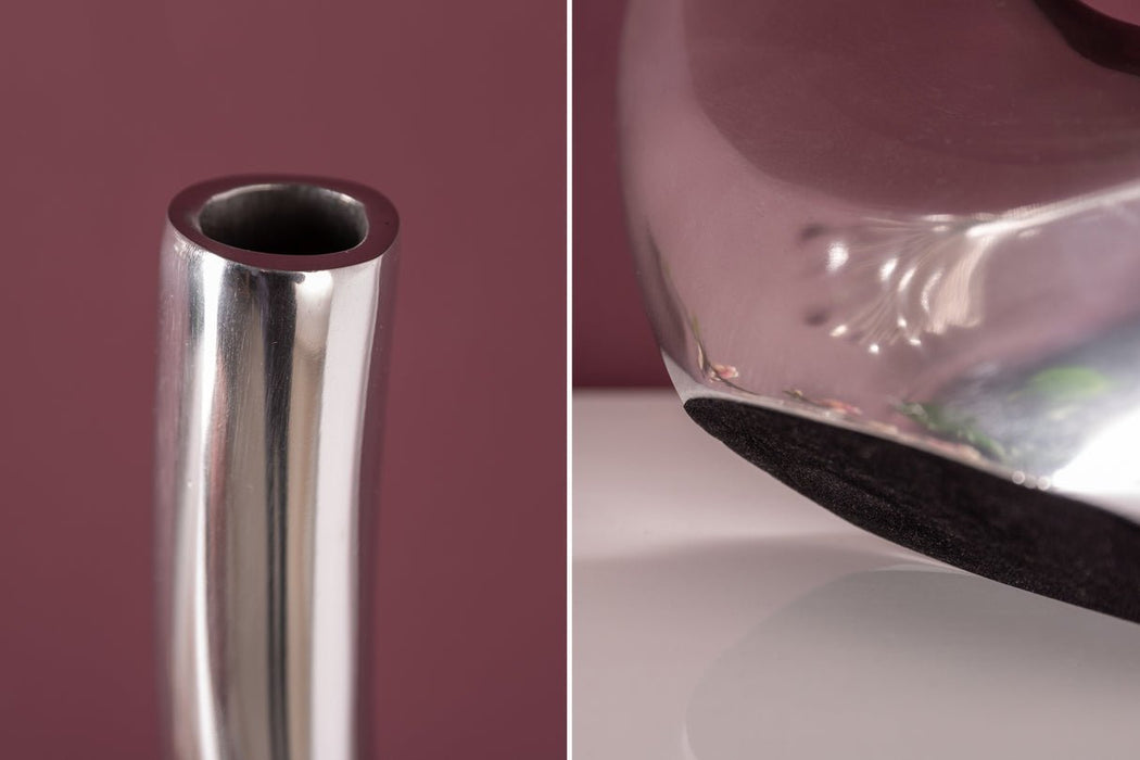 Vase Wicker XL 106cm silber aluminium