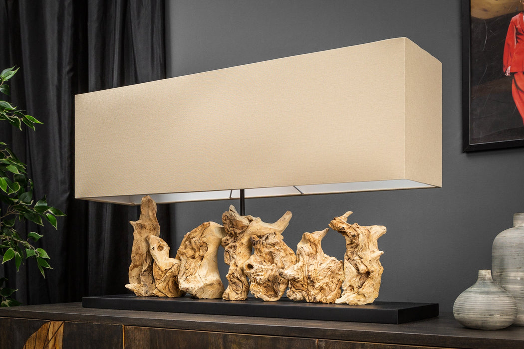 Tischleuchte Pure Unique 80cm beige Treibholz
