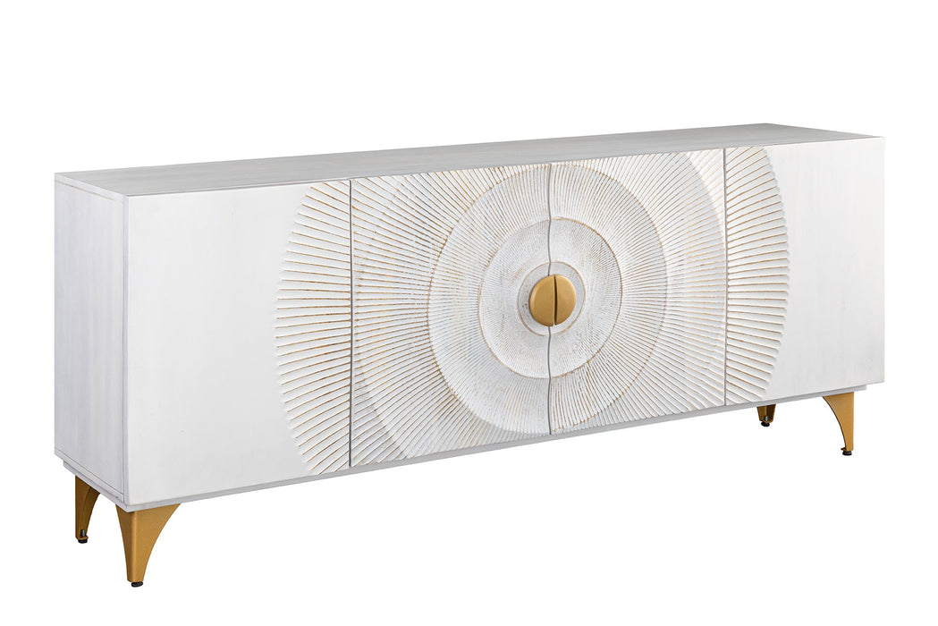 Sideboard Rigi 180cm 3D Mangoholz weiß