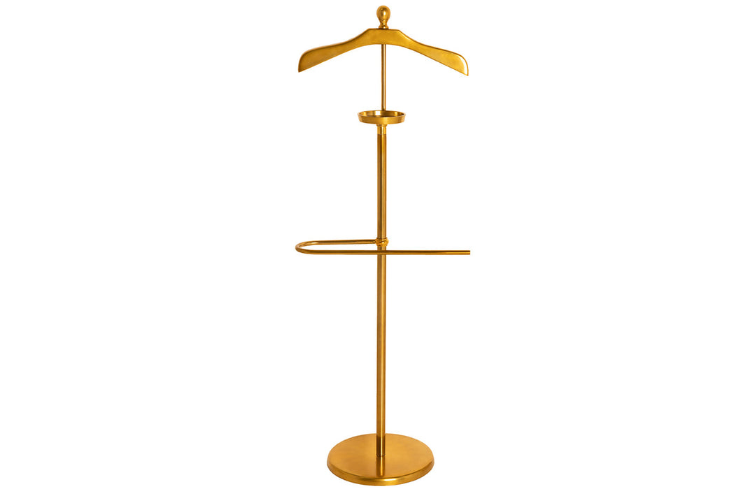 Valet Garderobenständer 130cm goldfarbenes Aluminium