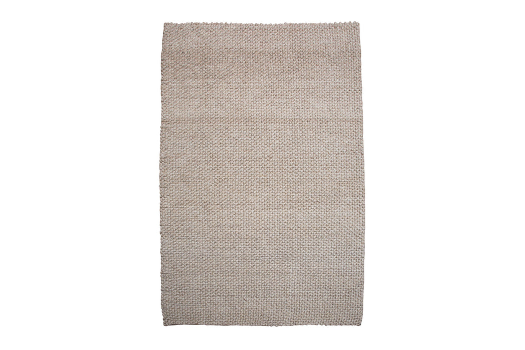 Teppich Wolle 240x160cm Beige