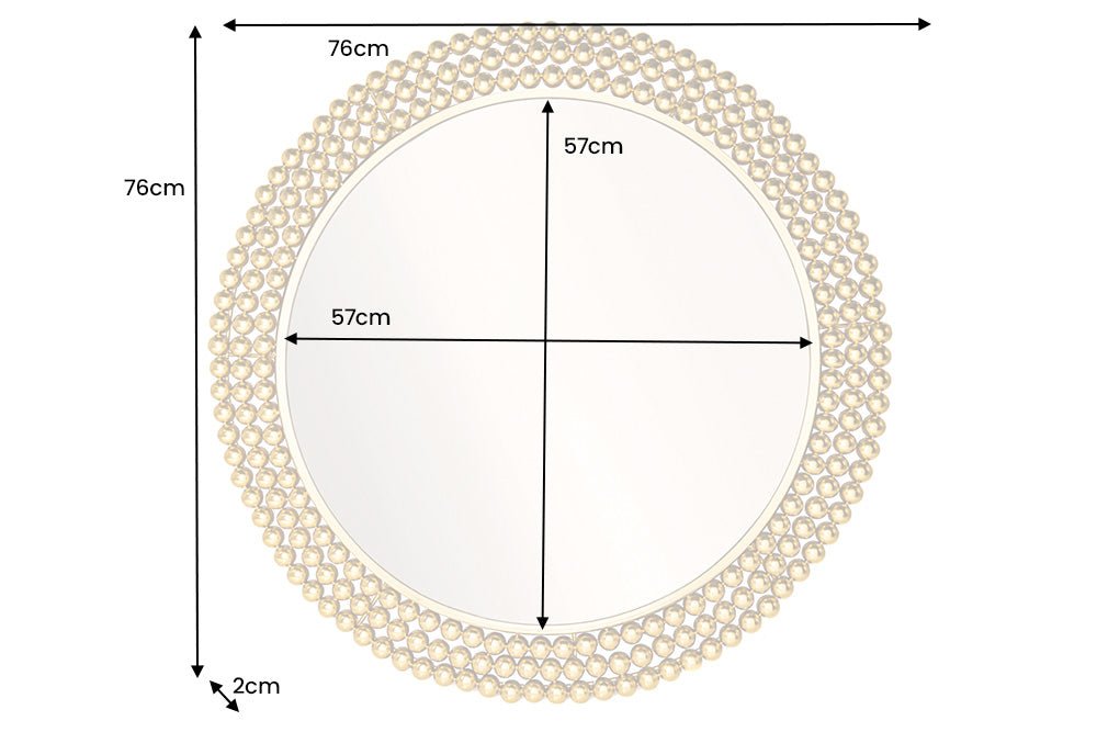 Wandspiegel gem 75cm Eisen gold