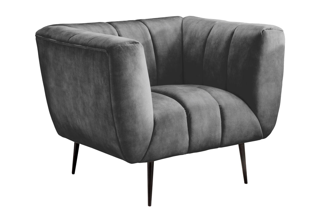 Sessel Elegance Samt grau