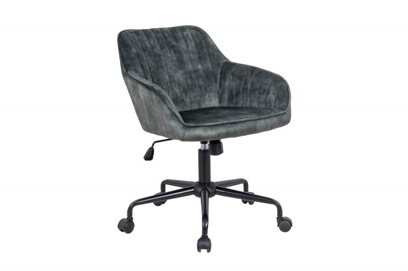 Bürostuhl Rom grün Samt Armlehne
