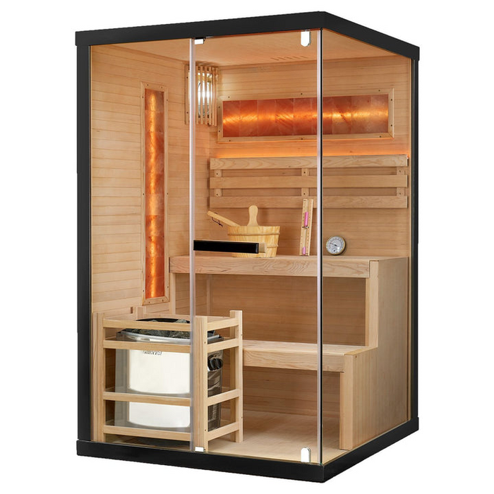 Indoor Sauna MATTERHORN 120 - Salzstein - Für 2 Personen