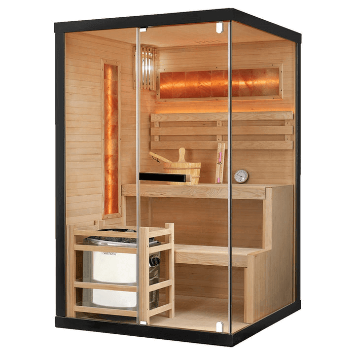 Indoor Sauna MATTERHORN 120 - Salzstein - Für 2 Personen