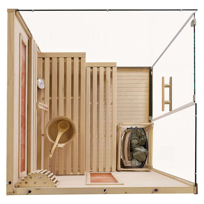 Indoor Sauna MATTERHORN 120 - Salzstein - Für 2 Personen