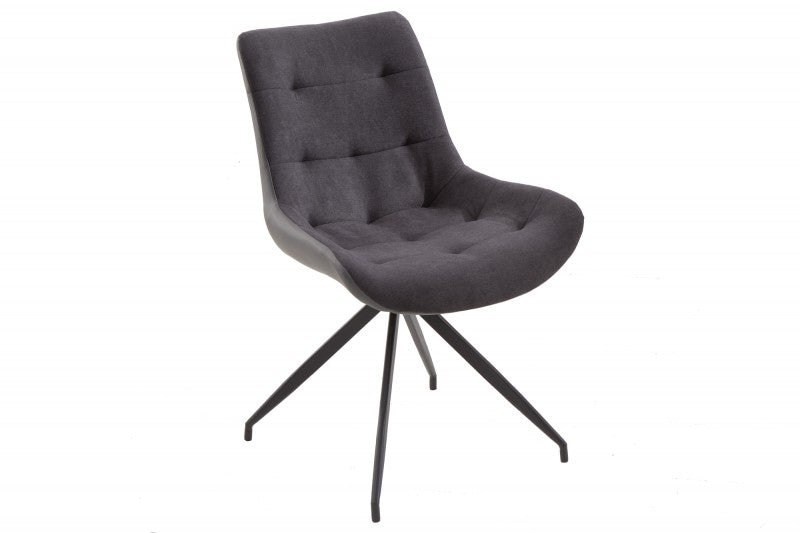 Stuhl Sofia dunkelgrau schwarz Retro