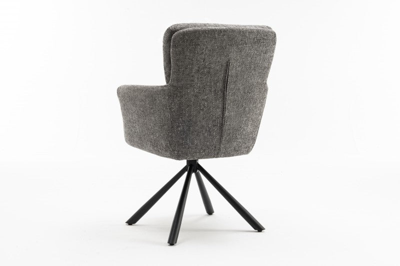 Retro Stuhl Grand Henry grau drehbar