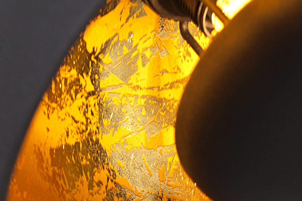 Hängeleuchte Cam Set 3er - schwarz gold