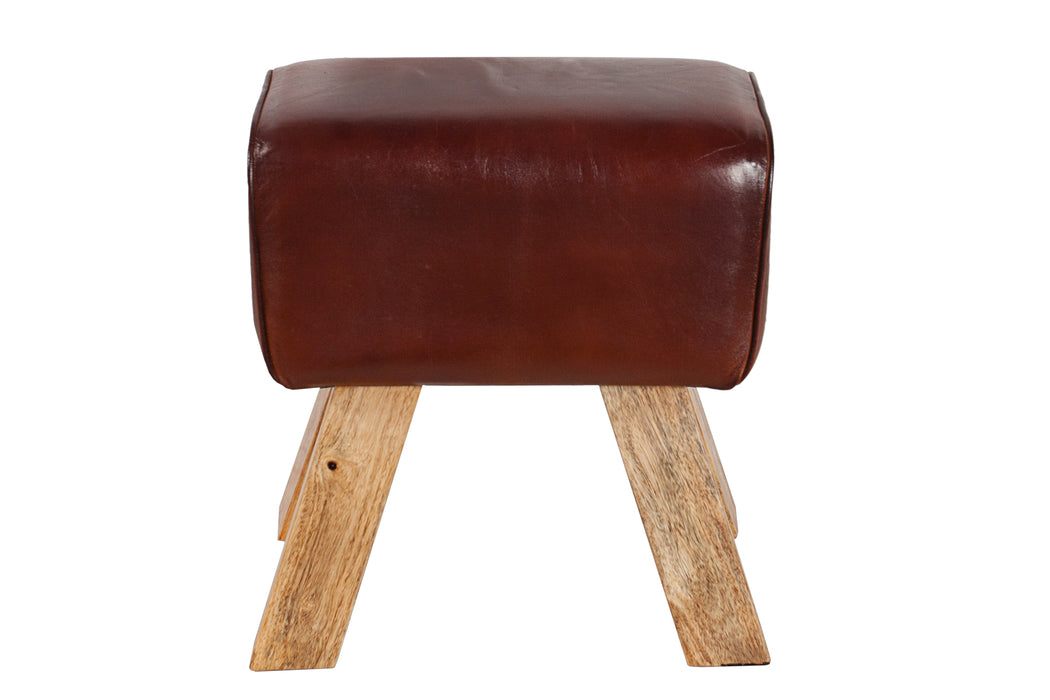 Sitzhocker Stark 40cm Leder